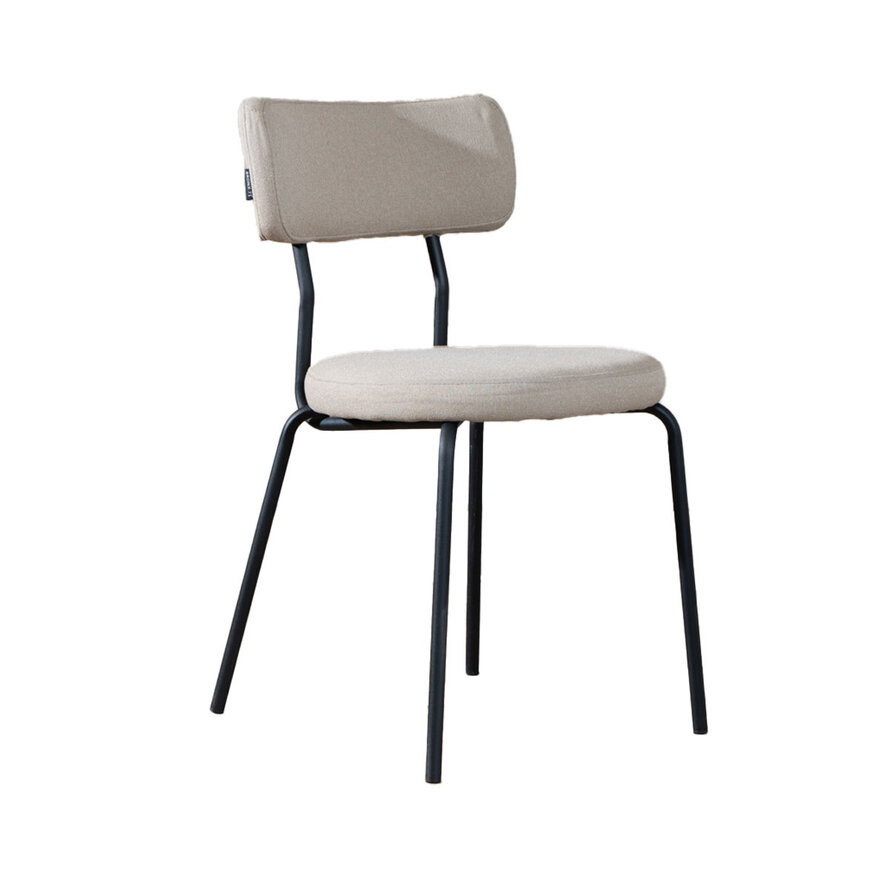 Esszimmerstuhl Lyon recycelter Stoff taupe