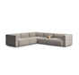 Ecksofa 6-Sitzer Karla Stoff taupe