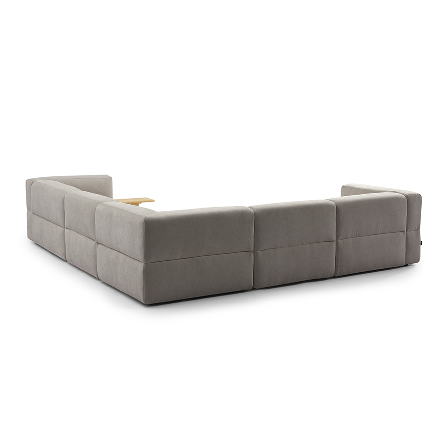 Ecksofa 6-Sitzer Karla Stoff taupe