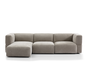 Sofa 3-Sitzer Karla Stoff taupe links