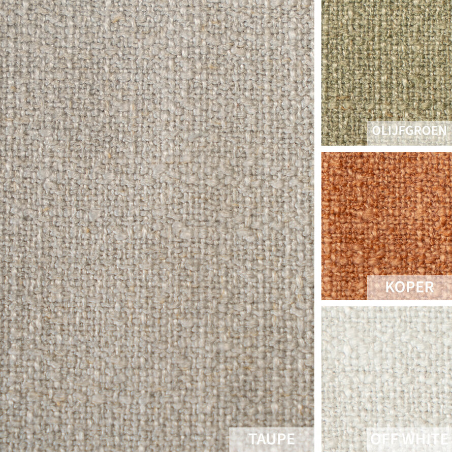Sessel mit Hocker Cristo Leinen drehbar taupe
