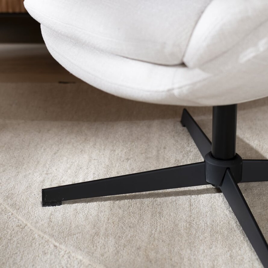 Sessel Porto drehbar Leinen off white