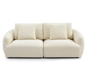 Bronx71 Sofa 3-Sitzer Isa Stoff weiß