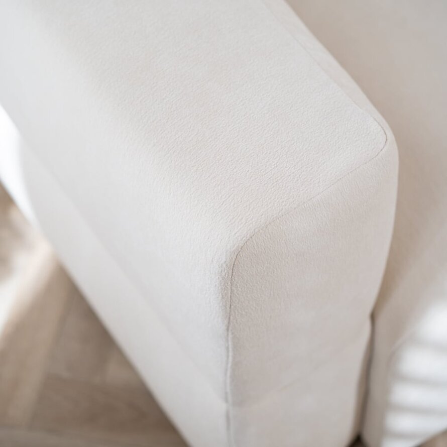 Sofa 3-Sitzer Karla Stoff weiß rechts