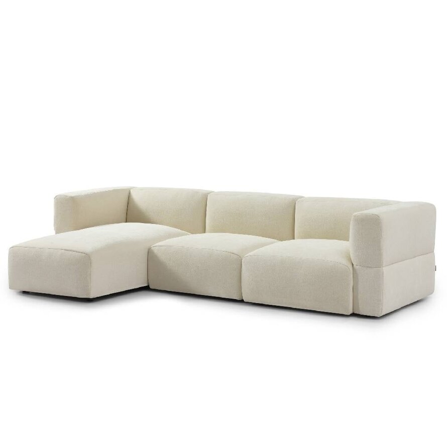 Sofa 3-Sitzer Karla Stoff weiß links