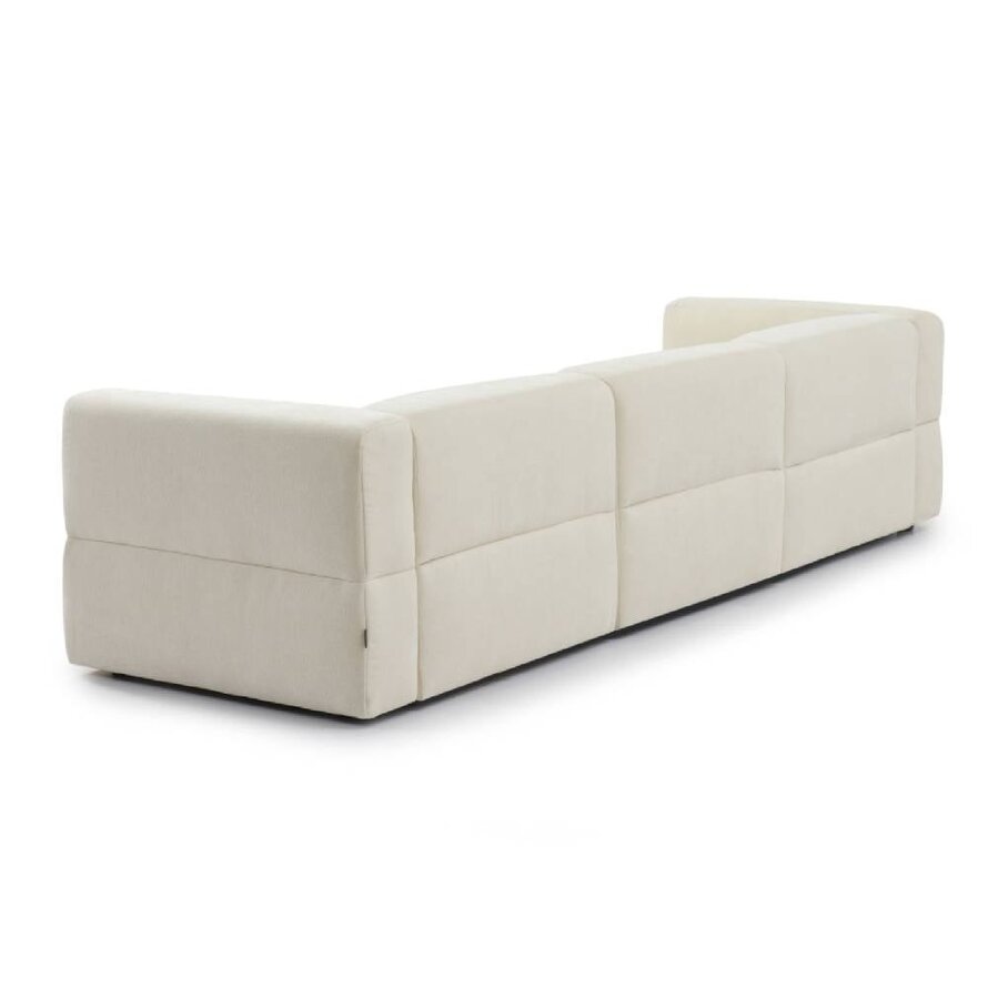 Sofa 3-Sitzer Karla Stoff weiß links