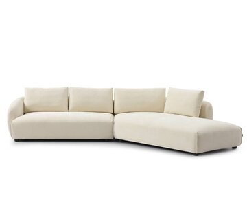Bronx71 Ecksofa Isa Stoff weiß rechts