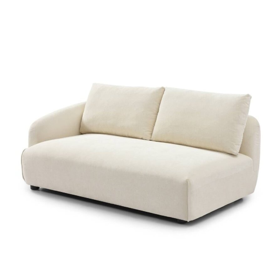 Ecksofa Isa Stoff weiß rechts