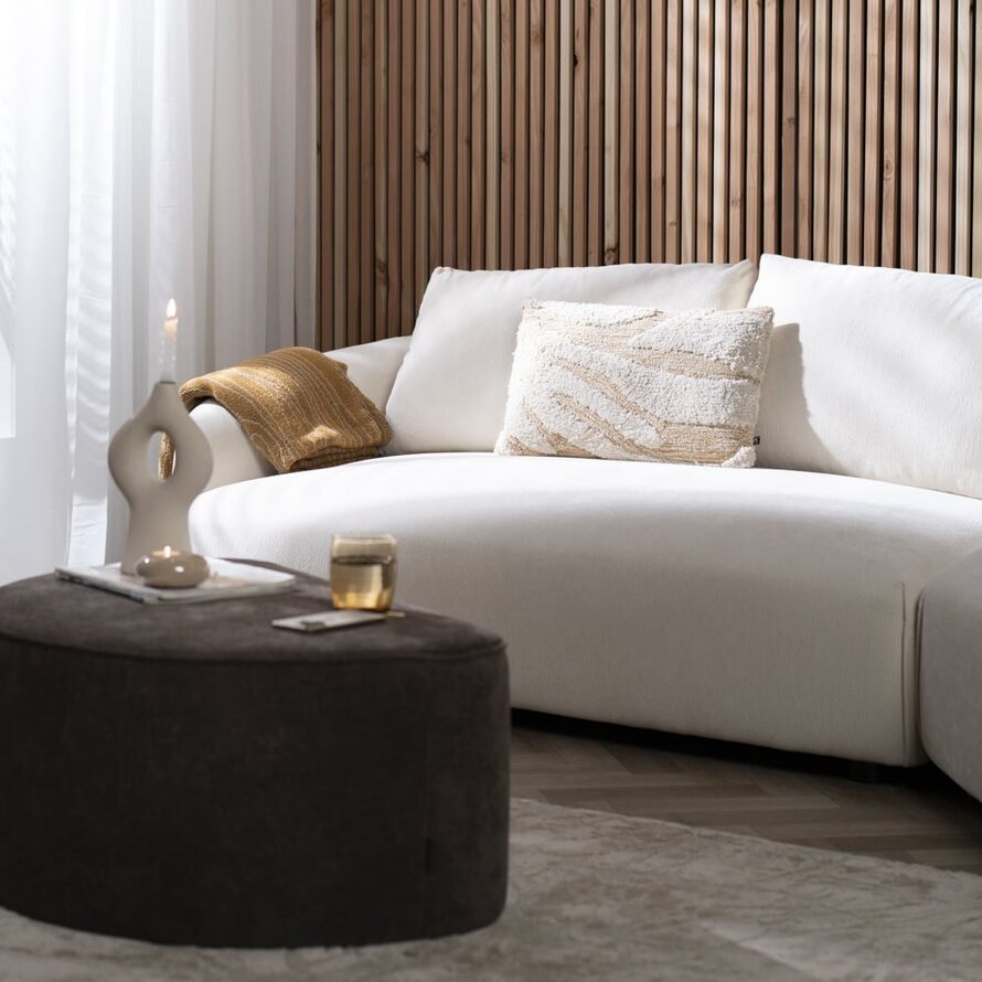 Ecksofa Isa Stoff weiß rechts