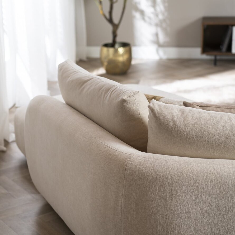 Ecksofa Isa Stoff weiß rechts
