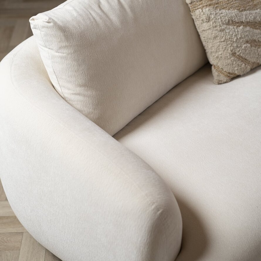 Ecksofa Isa Stoff weiß rechts