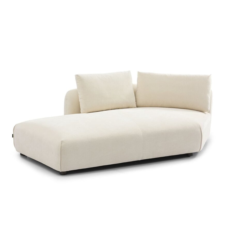 Ecksofa Isa Stoff weiß links
