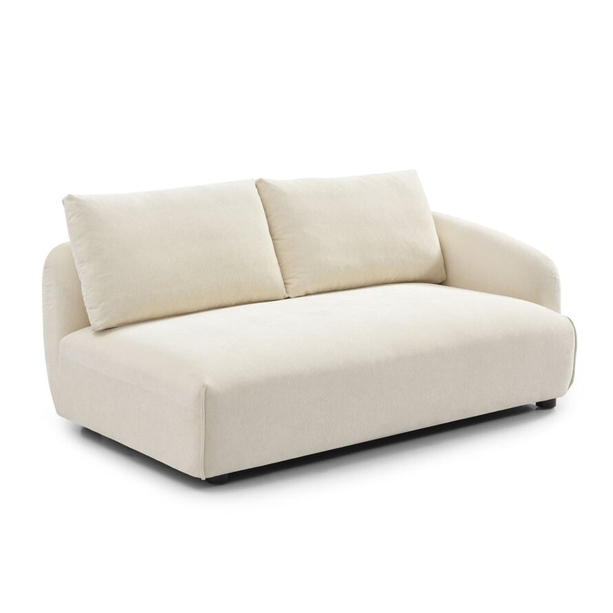 Ecksofa Isa Stoff weiß links