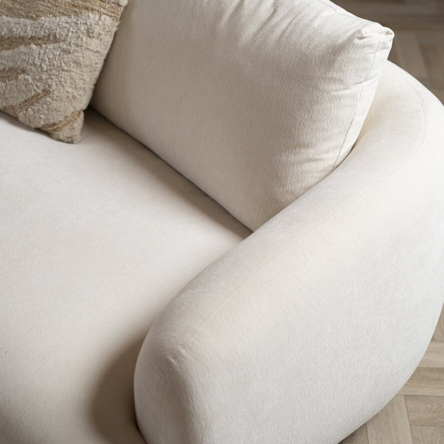 Ecksofa Isa Stoff weiß links