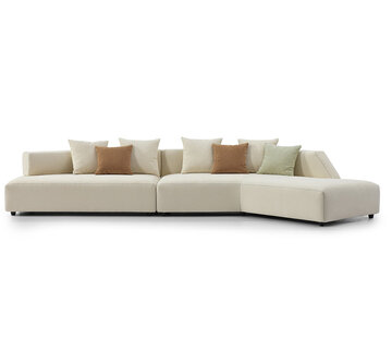 Bronx71 Ecksofa July Stoff weiß rechts