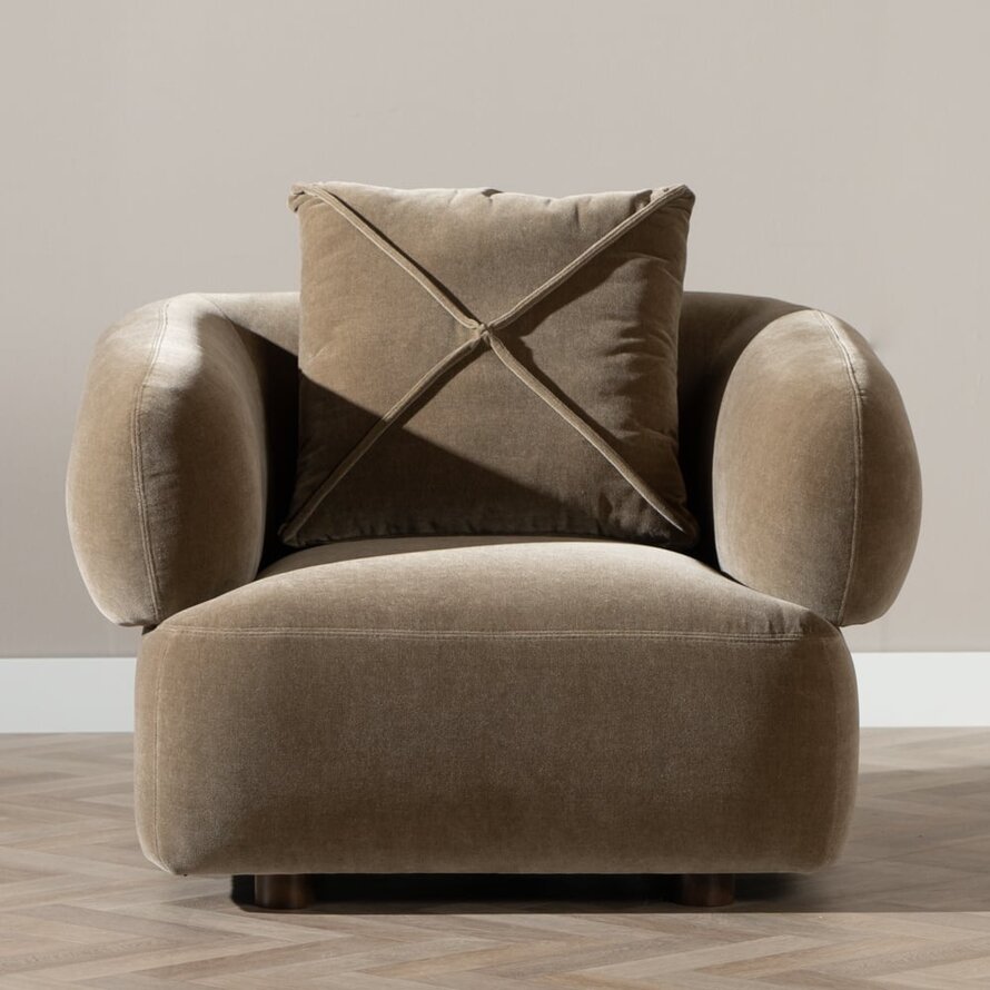 Sessel Palermo Samt braun