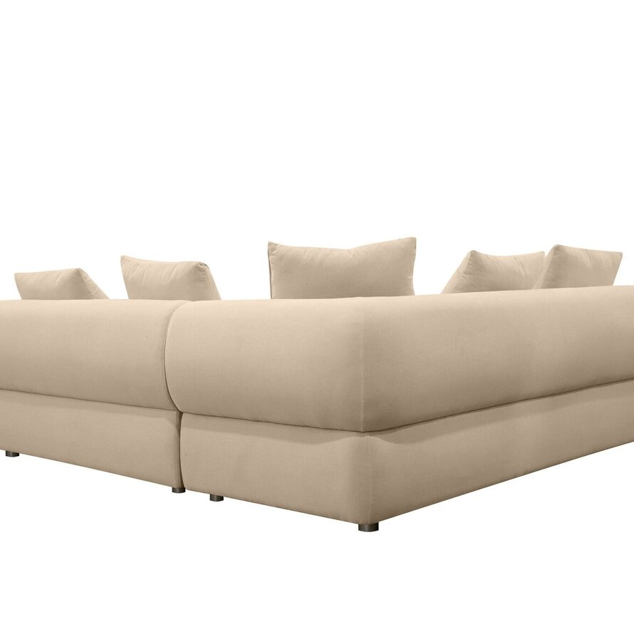 Ecksofa Palermo Samt beige rechts
