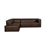 Ecksofa Memphis Leder braun links