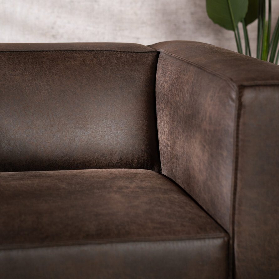 Ecksofa Memphis Leder braun links