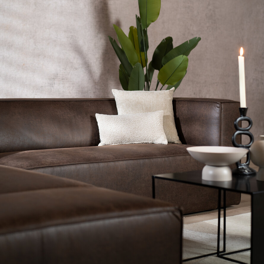 Ecksofa Memphis Leder braun links