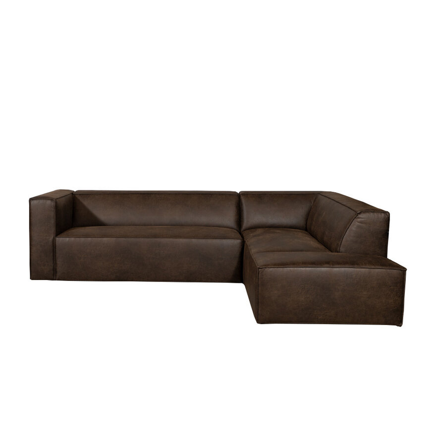 Ecksofa Memphis Leder braun rechts