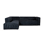 Ecksofa Memphis Chenille schwarz links