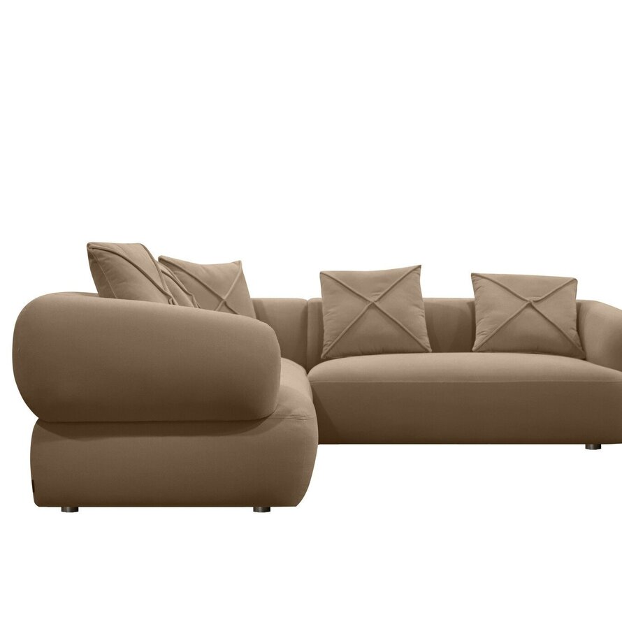 Ecksofa Palermo Samt taupe links