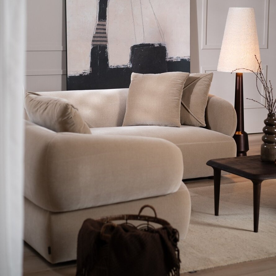 Ecksofa Palermo Samt taupe links