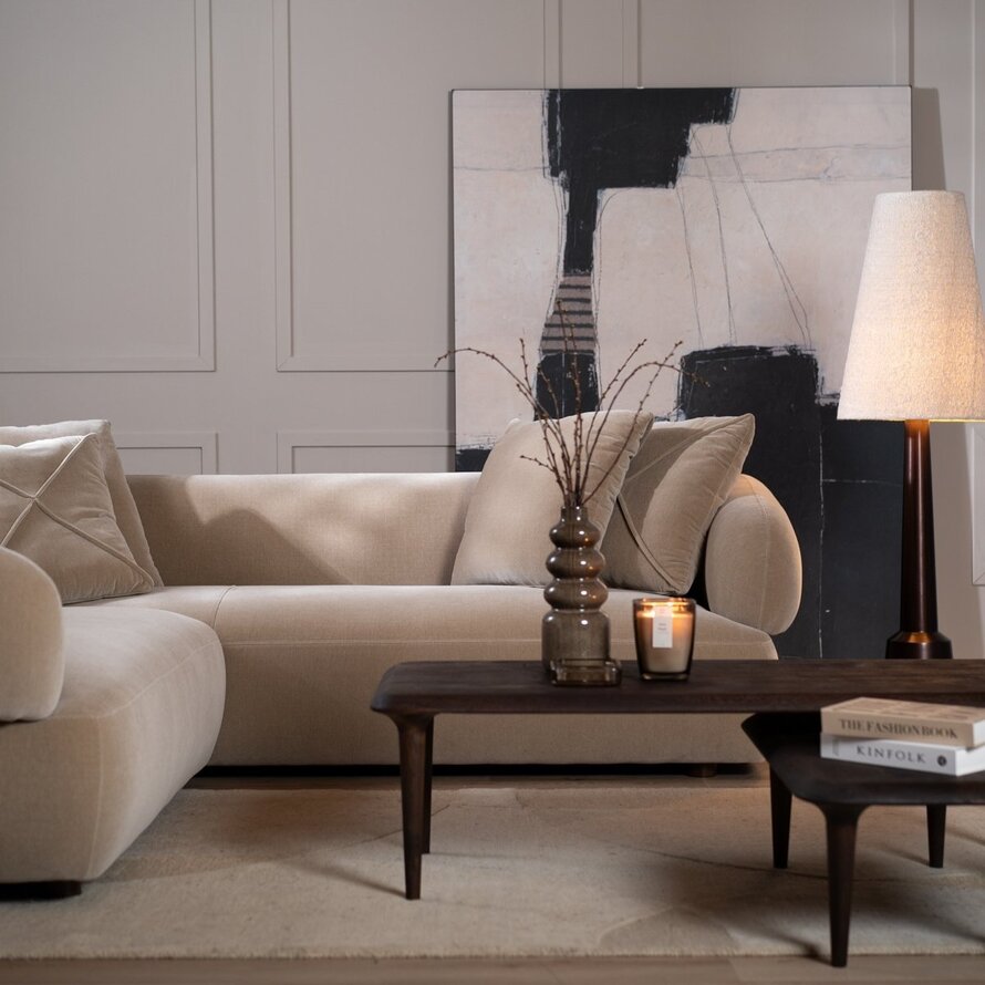 Ecksofa Palermo Samt taupe links