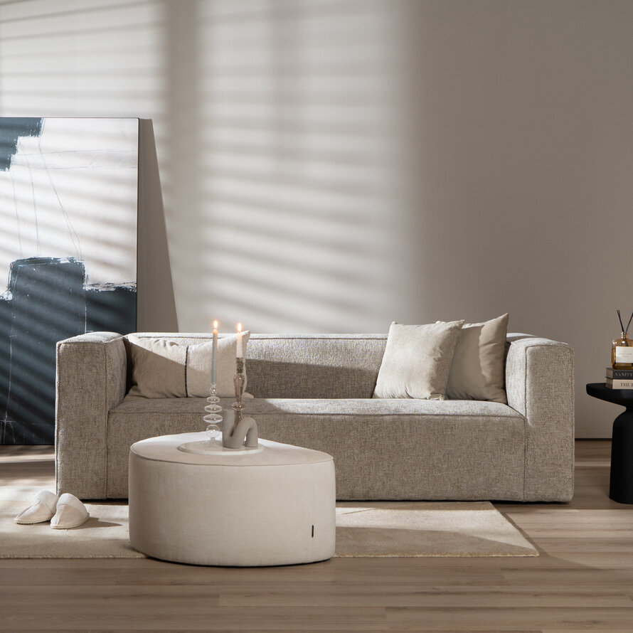 Chenille Sofa Memphis 3-Sitzer taupe