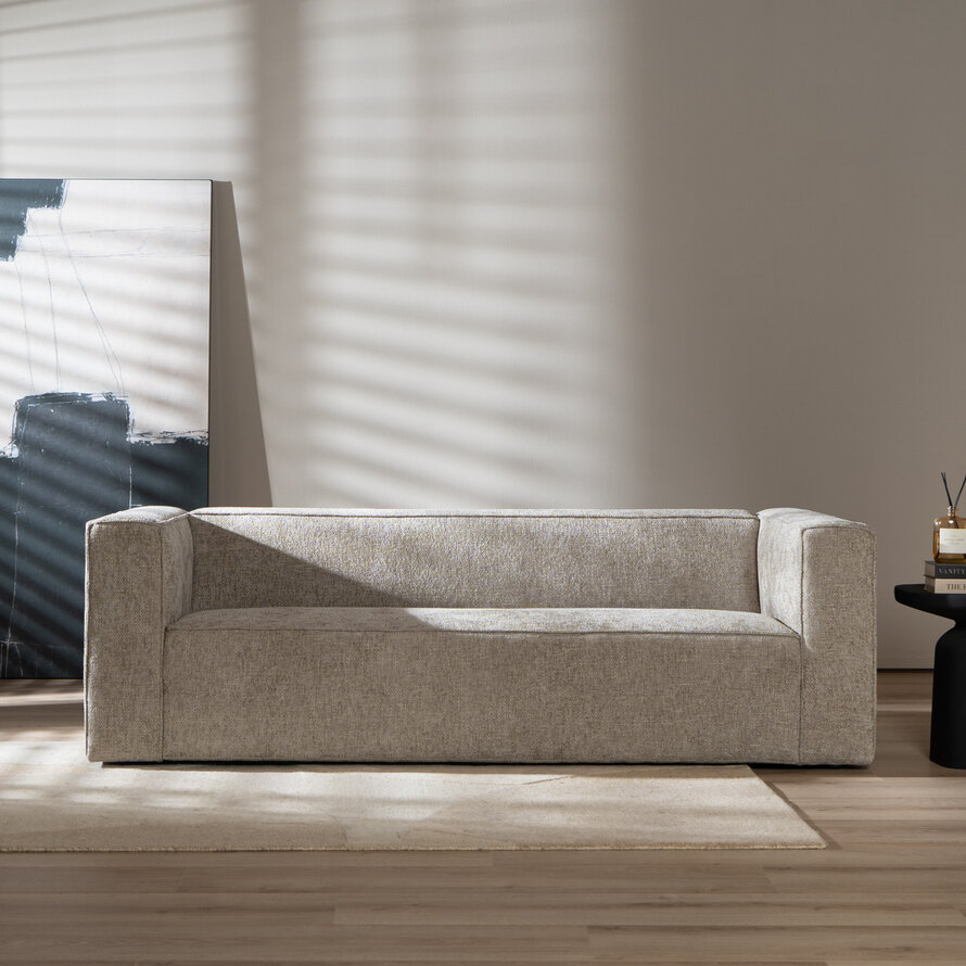 Chenille Sofa Memphis 3-Sitzer taupe