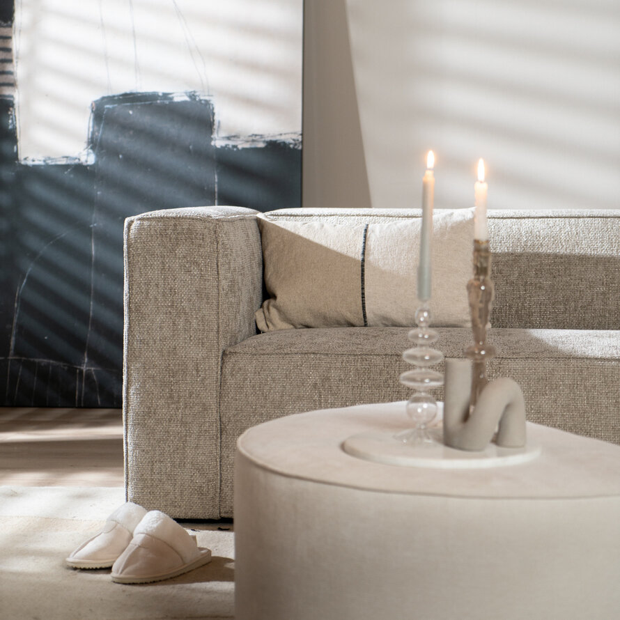 Chenille Sofa Memphis 3-Sitzer taupe