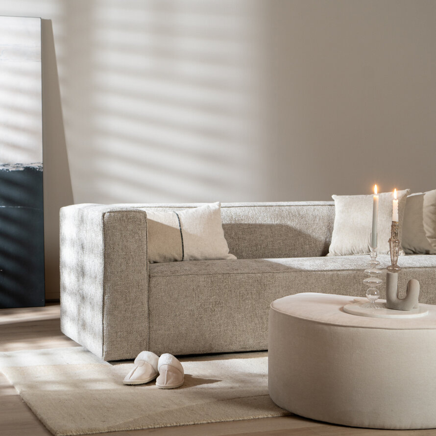 Chenille Sofa Memphis 3-Sitzer taupe