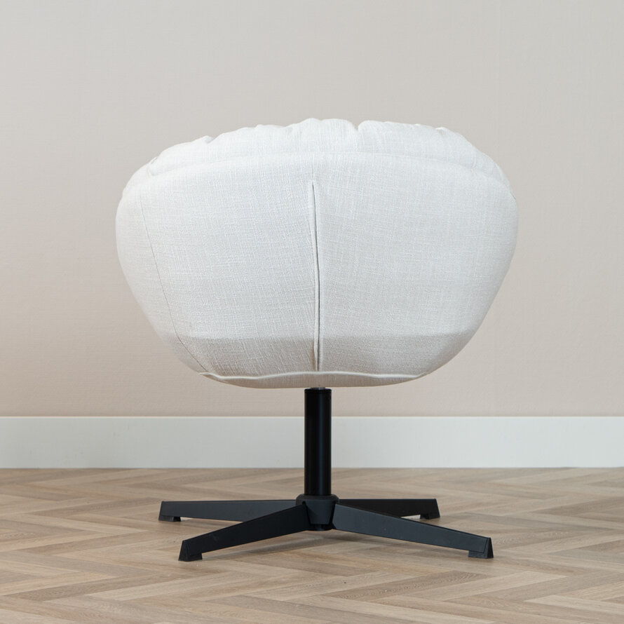 Sessel Porto drehbar Leinen off white