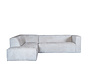 Ecksofa Memphis Chenille weiß links