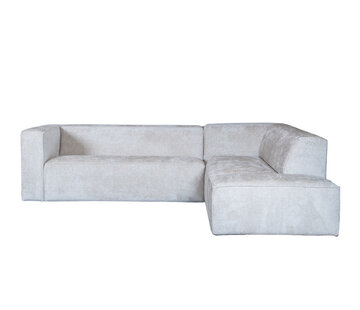 Bronx71 Ecksofa Memphis Chenille weiß rechts
