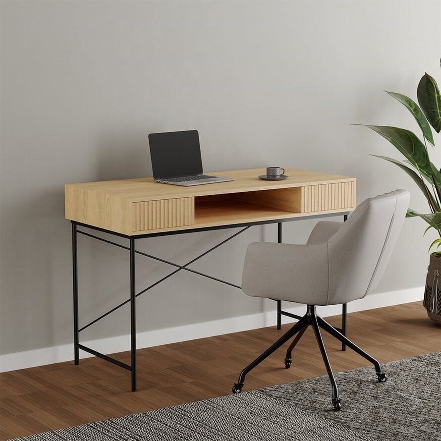 Schreibtisch Maury Eiche hell 120x55x77 cm