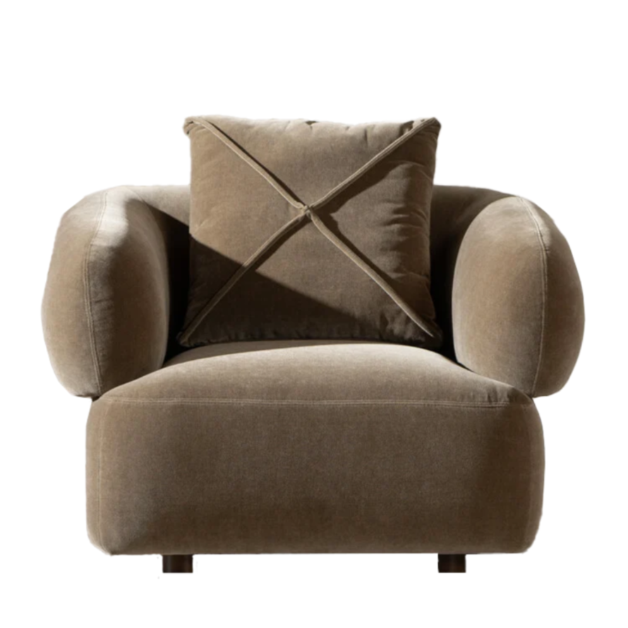 Sessel Palermo Samt braun