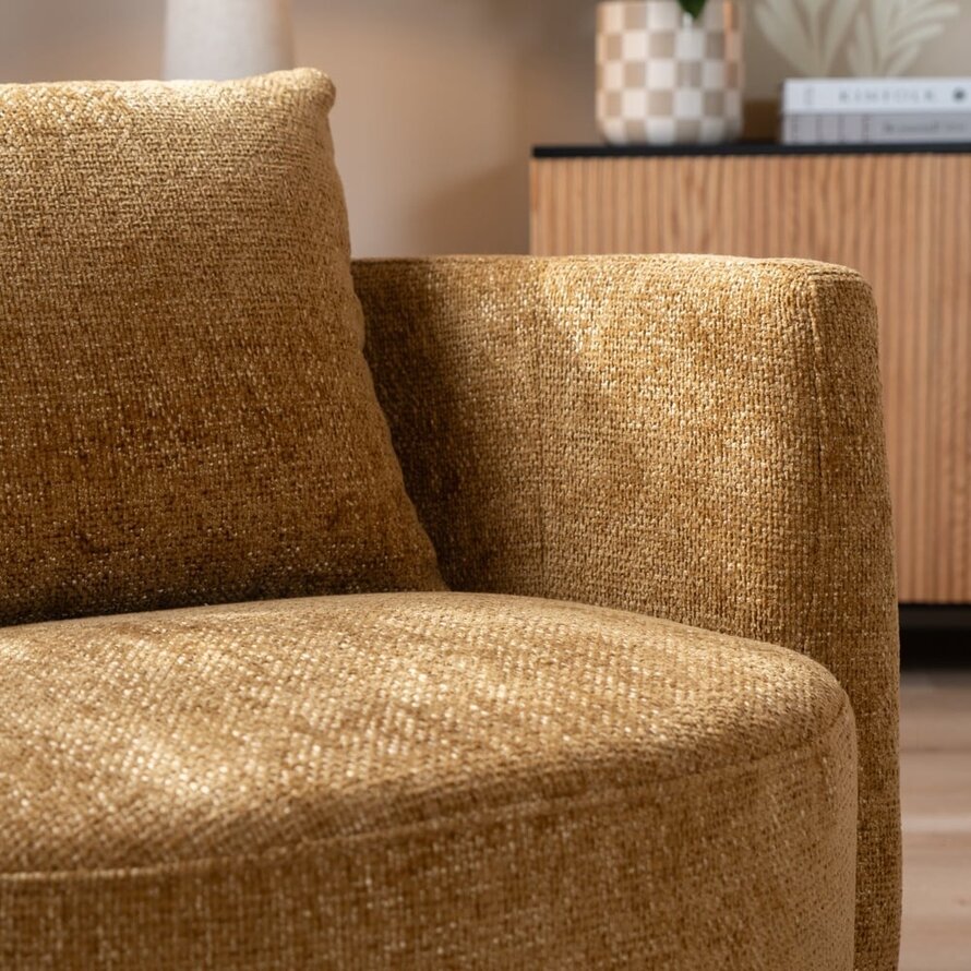 Sessel Ruby Chenille ockergelb/cognac