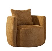 Bronx71 Sessel Ruby Chenille ockergelb/cognac