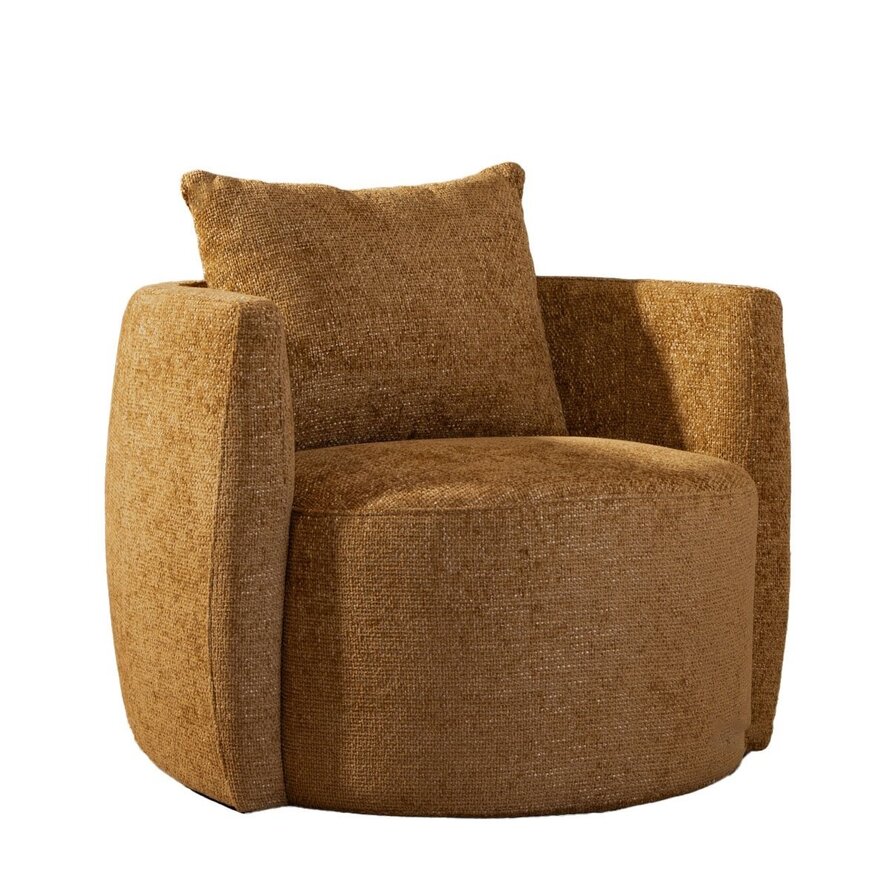 Sessel Ruby Chenille ockergelb/cognac