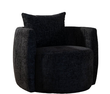 Bronx71 Sessel Ruby Chenille schwarz