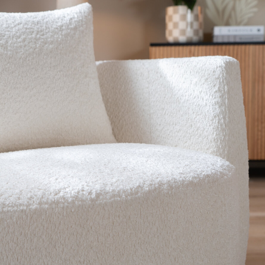 Bouclé Sessel Ruby weiß
