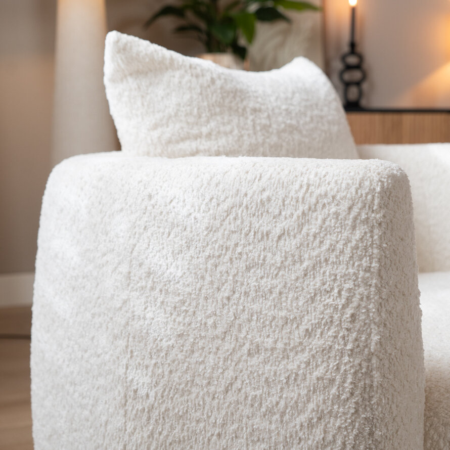 Bouclé Sessel Ruby weiß