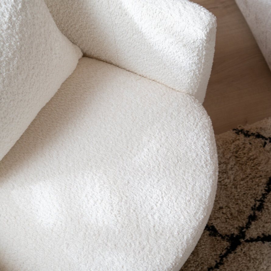 Bouclé Sessel Ruby weiß