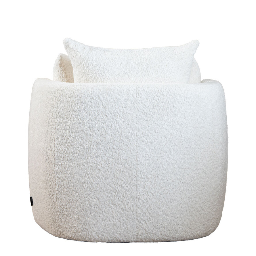 Bouclé Sessel Ruby weiß