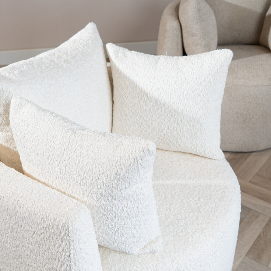 Bouclé Sessel Ruby weiß