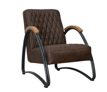Bronx71 Ledersessel Ivy Industrial Design Eco-Leder braun