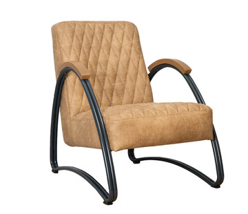 Bronx71 Ledersessel Ivy Industrial Design Eco-Leder beige