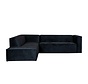 Ecksofa Memphis Samt schwarz links